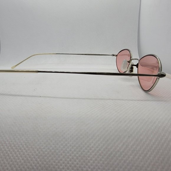 OLIVER PEOPLES OP-601 Silver Pink Oval Sunglasses - Picture 6 of 12